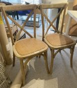 Pair of Modern Rustic Wooden Dining Chairs - From an Artisanal Bistro and Coffee Shop located in the