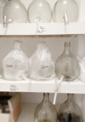 8 x Large Amphora Glass Jars for storing Oils, Vinegars or Liquids - From an Artisanal Bistro,