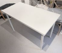 1 x Modern Rectangular Table in White - From an Artisanal Bistro and Coffee Shop located in the