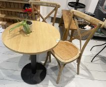 Modern Rustic 3-Piece Bistro Table and Chair Set - From an Artisanal Bistro and Coffee Shop
