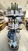 1 x Freestanding Retail Wine Rack Tower Shop Fitting, 1.4-metres Tall - From an Artisanal Bistro and