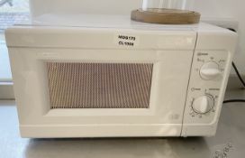 1 x Manual Microwave Oven, White - From an Artisanal Bistro, Coffee Shop and Sustainable Store locat
