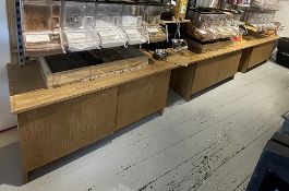 Bespoke 3.5-Metre Run of Wooden Shop Cupboard Storage - From an Artisanal Bistro and Coffee Shop