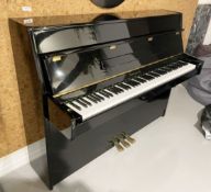 1 x SCHULMANN SN-110 Upright Piano in Gloss Black, 110cm - Unused, From an Artisanal Bistro & Store