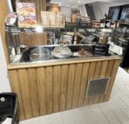 1 x Bespoke 1.5-Metre Refrigerated Commercial Display Counter Unit in Stainless Steel with
