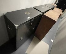 6 x Mobile Trunks Featuring External Doyles Opticians Iris Symbols, Locks, and Internal Floral