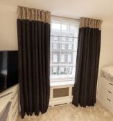 1 x Pair of Premium Curtains - From an Exclusive Mayfair Residence - Ref: AR018 / FBD - CL1058 -