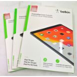 3 x BELKIN Screenforce Ipad 7th & 8th Gen, Air 3rd Gen Or Pro 10.5" Tempered Glass Screen