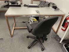 1 x Office Desk and Swivel Chair - Contents of Desk Not Included