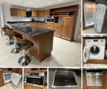 1 x Luxury Solid Wood Shaker-Style Fitted Kitchen with Granite Worktops and NEFF & MIELE Appliances