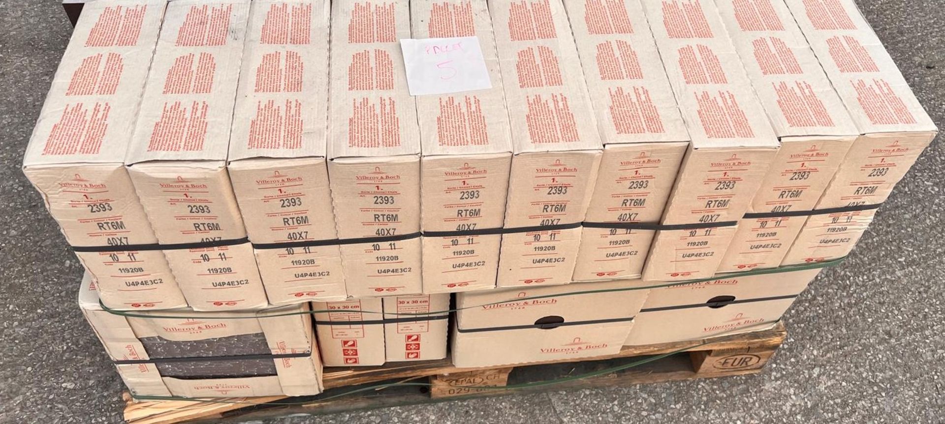 6 x Boxes of Villeroy & Boch Bernina Porcelain Tiles - Size: 300x300x10mm - Colour: Brown - Image 4 of 5