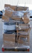 1 x Assorted Pallet Job - Dining Chairs, Garden Planters, Garden Bench, Plant Stand, Lighting & More