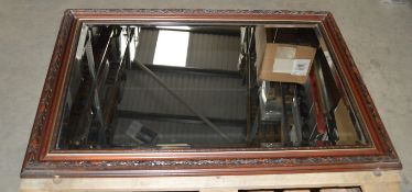 1 x Large Vintage Framed Wall Mirror - Ref: ALX122 - CL1063 - NO VAT ON THE HAMMER - Location: