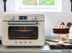 1 x SMEG 9 In 1 Multifunction Countertop Oven In Cream - Original Price £849.00 - Ref: HNB882/