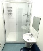 1 x Shower Room to Including a Sliding Door Screen, Shower Tray, Riser Kit andSink Basin