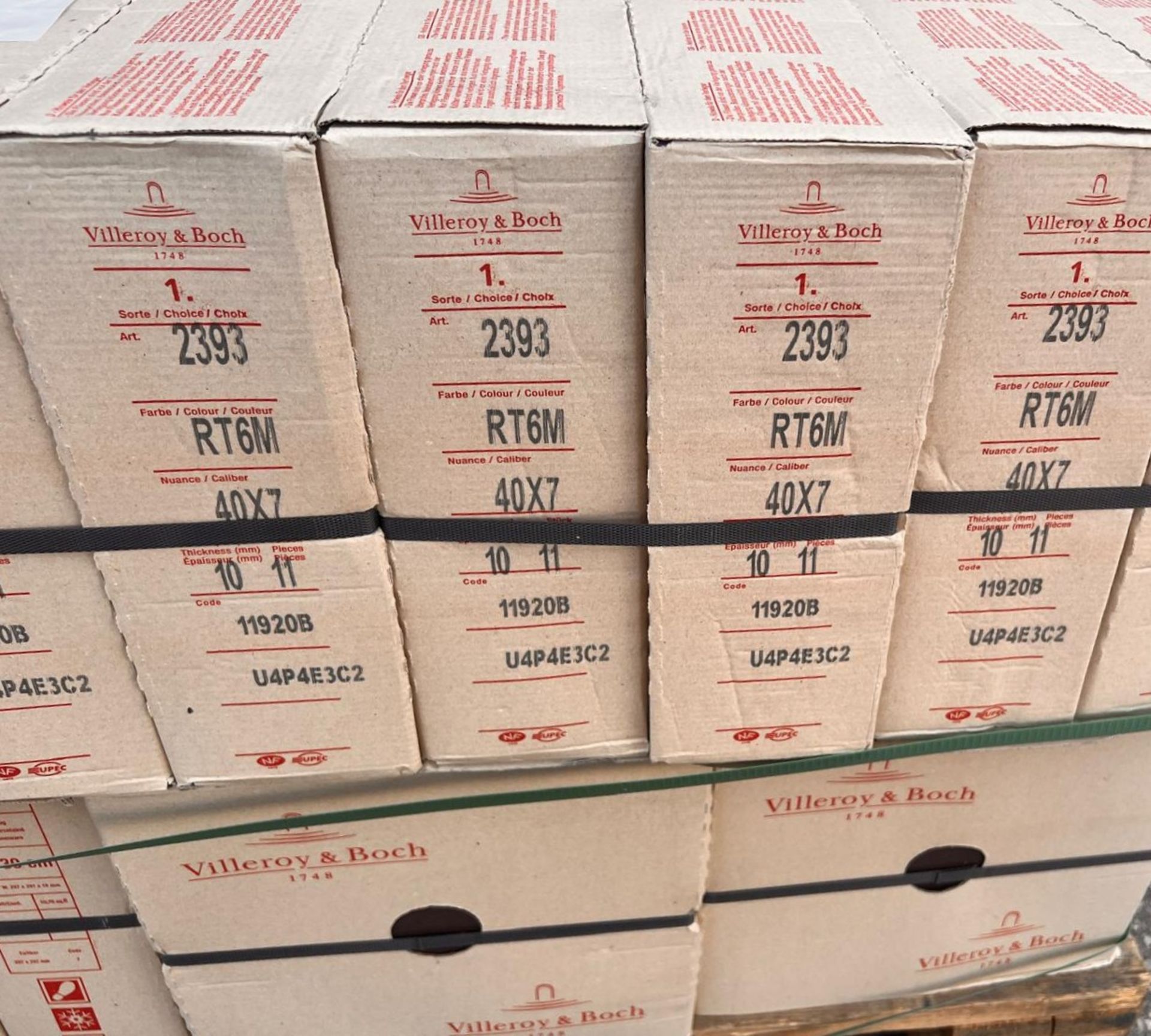 6 x Boxes of Villeroy & Boch Bernina Porcelain Tiles - Size: 300x300x10mm - Colour: Brown - Image 3 of 5