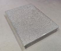 50 x Ice London Hard Glitter Notebook In Silver - Ref: ICE300148/NPS9 - CL945 - Location: