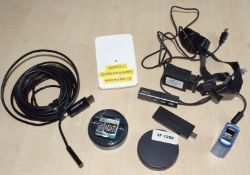 1 x Assorted Collection of Computer Parts Including Cisco WiFi Extender, Volkswagen GPRS Tracking