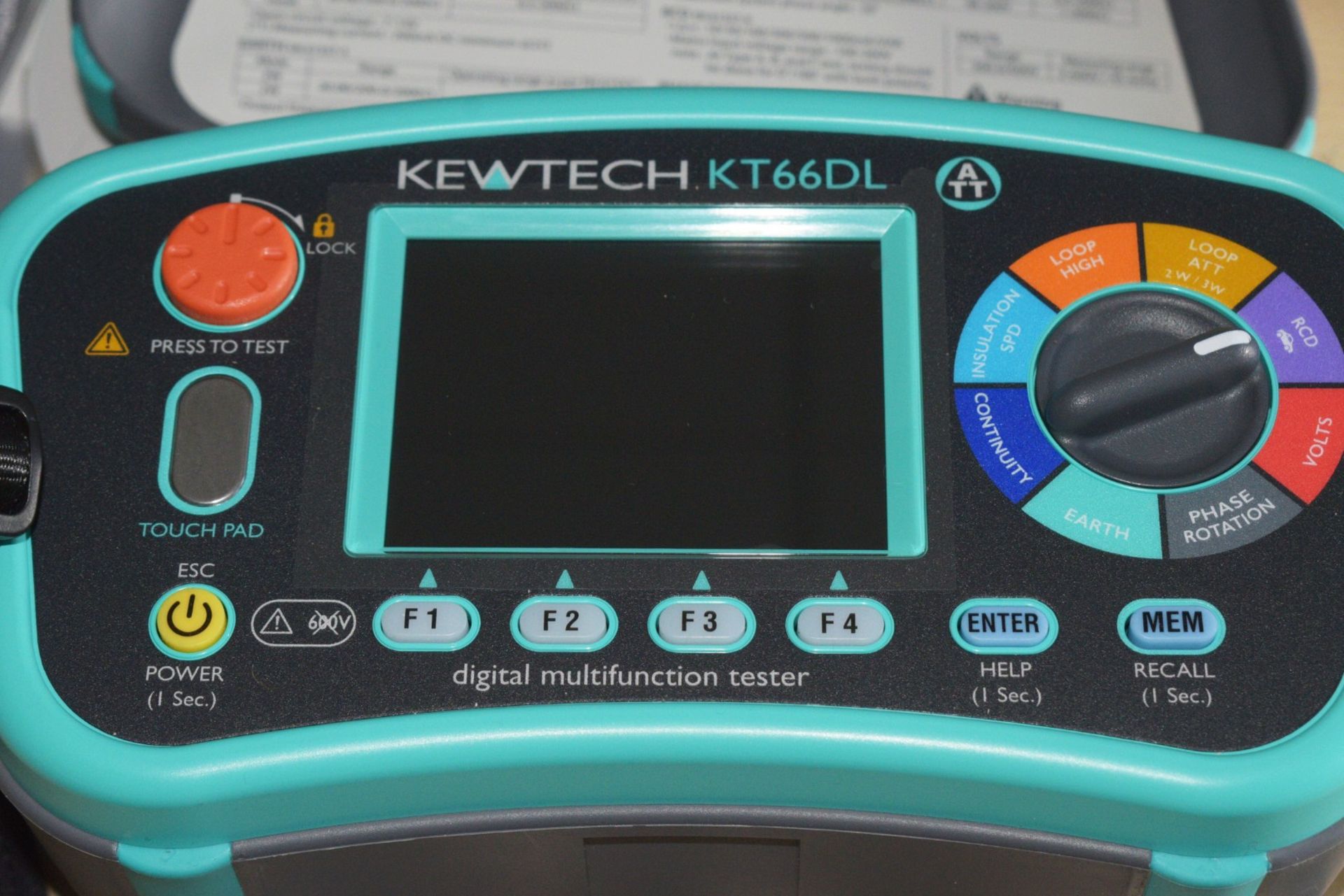 1 x Kewtech KT66DL 12-in-1 Multifunction Tester with EV Testing Capacity - Includes Case - Image 9 of 11