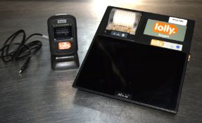 1 x Aclas A04X All in One Touch Screen POS with a Newland NLS-FR40 Fixed Mount Barcode Scanner