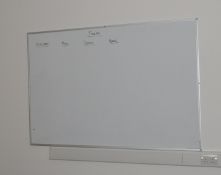 1 x Large Wall Mounted Office Whiteboard -