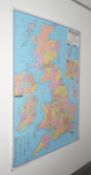 1 x Large British Isles Administrative Map - Size: 160 x 117 cms