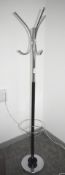 1 x Freestanding Chrome Coat Stand