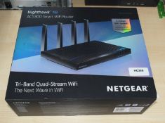 1 x Netgear Nighthawk X8 AC5300 Smart WiFi Router - Boxed with Accessories
