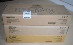 3 x Sharp MX-601HB Toner Collection Containers - New Boxed Stock