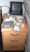 1 x Office Drawer Pedestal with Contents