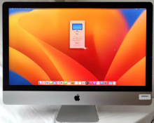 1 x Apple iMac 27 Inch 5K 2015 Desktop Computer - Features an Intel Core Quad Core 3.4ghz