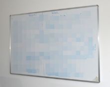 1 x Large Wall Mounted Office Whiteboard - Size: 180 x 120 cms