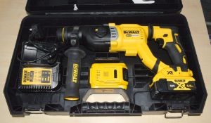 1 x DeWalt DCH263 18V XR Brushless SDS+ Rotary Hammer with Charger, Two Batteries and Case