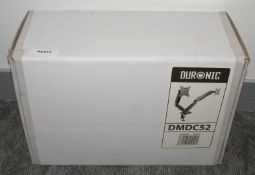 1 x Duronic DMDC52 Heavy Duty Gas Powered Computer Desk Mounted Monitor Stand for Two Flat Screen