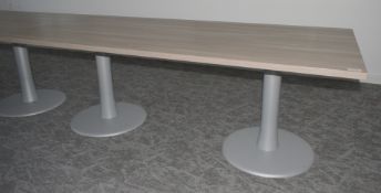 1 x Rectangular Office Table Featuring a 3cm Thick Top with a Modern Grey Toned Oak Finish which