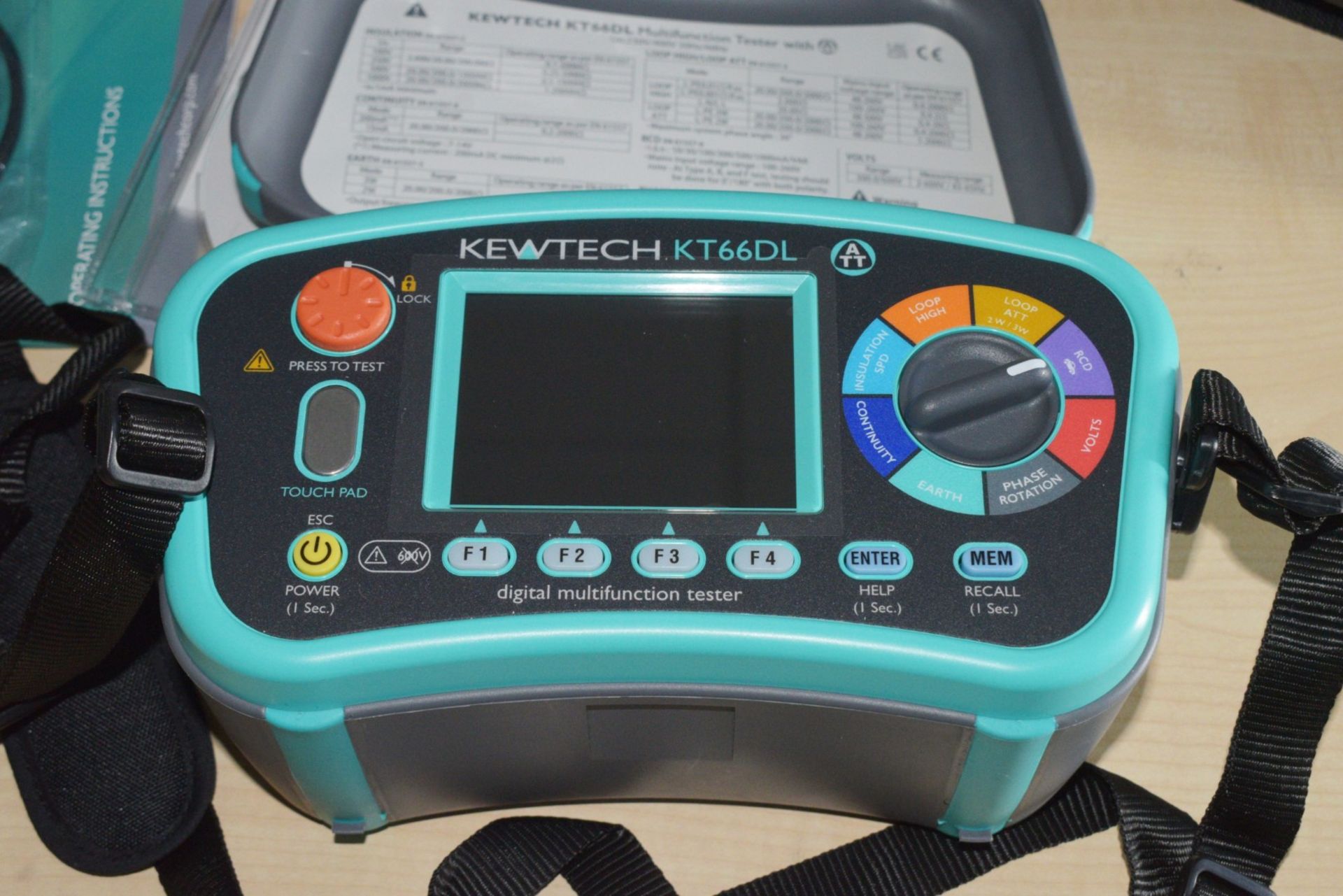 1 x Kewtech KT66DL 12-in-1 Multifunction Tester with EV Testing Capacity - Includes Case - Image 8 of 11