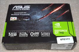 1 x Asus GeForce GT710 Low Profile PC Silent Graphics Card - 1GB DDR5 - New Boxed Stock