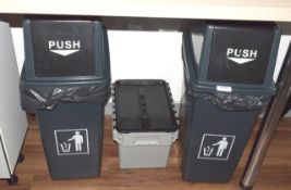 3 x Assorted Recycling Waste Bins