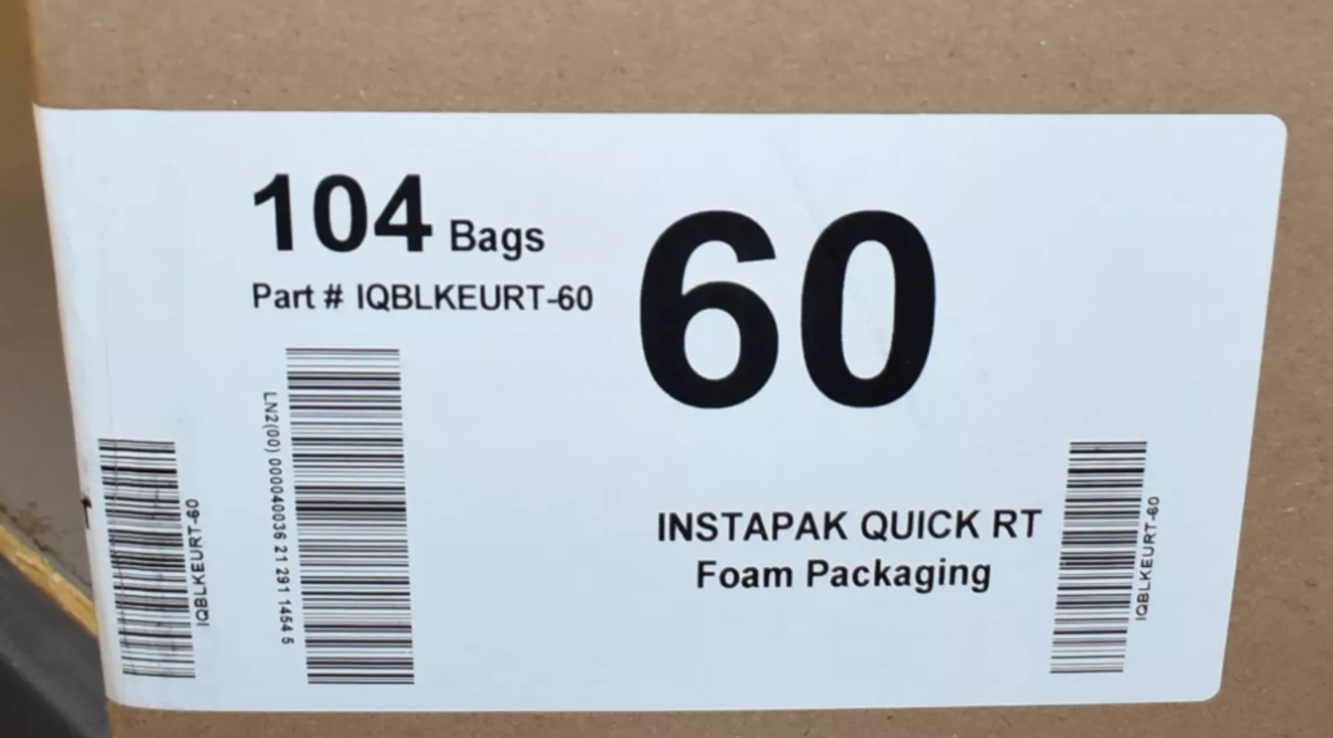 104 x Sealed Air Instapak Quick RT60 Foam Cushioning Bags - Bag Size: 460 x 610 mm - Unused Boxed - Image 2 of 2