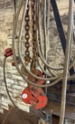 1 x Various Hooks On Chains And Straps For Workshop Lifting - Ref: DL033 - CL1069 - Location: