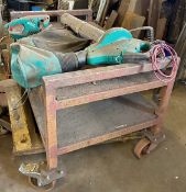 1 x Large Very Heavy Fabrication Workshop Trolley On Castors - Tools Not Included - Ref: DL031 -