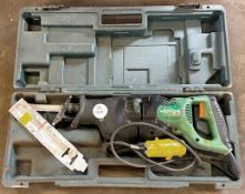 1 x Hitachi 110V Reciprocating Saw In Case - Ref: DL058 - CL1069 - Location: Aylesbury