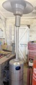 1 x Tall Chrome Patio Space Heater With Gas Bottle - Ref: DL017 - CL1069 - Location: Aylesbury