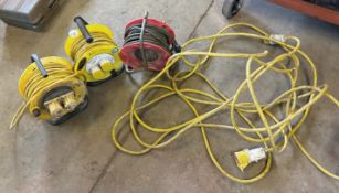 4 x Assorted Extension Leads of Various Voltage - Ref: DL061 - CL1069 - Location: Aylesbury HP18