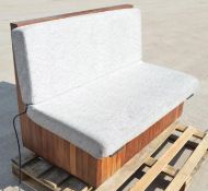 1 x Solid Wood Modular 2-Seater Straight Seating Bench with 