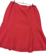 1 x EDOUARD VERMEULEN / NATAN+ Ladies' Designer A-Line Skirt in Bright Red - Size: FR50 - Original