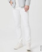 1 x Pair of Mens' PAIGE Lennox Transcend Denim Slim Jean in Icecap White - Size: UK 28 - Original