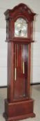 1 x Vintage 'Tempus Fugit' Grandfather Longcase Clock with Glass Door - Ref: ALX118 - CL1063 - NO
