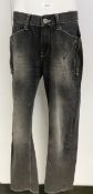 1 x Desigual Men's 'Herren' Designer Jeans in Black, with a Distressed Aesthetic - Size: EU30 - Ref: