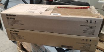 2 x Sharp MX-601HB Toner Collection Containers - New Boxed Stock